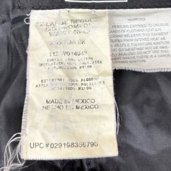 Vintage Walls Blizzard Pruf Canvas Insulated Bib Overalls Mens XXL Black GUC - Picture 13 of 14